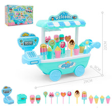 Girl Supermarket Simulation Kitchen Ice Cream Dessert Trolley