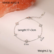 Ins Titanium Steel Bracelet 18K Gold Plating Zircon Star Pendant Exquisite