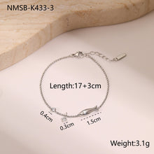 Ins Titanium Steel Bracelet 18K Gold Plating Zircon Star Pendant Exquisite